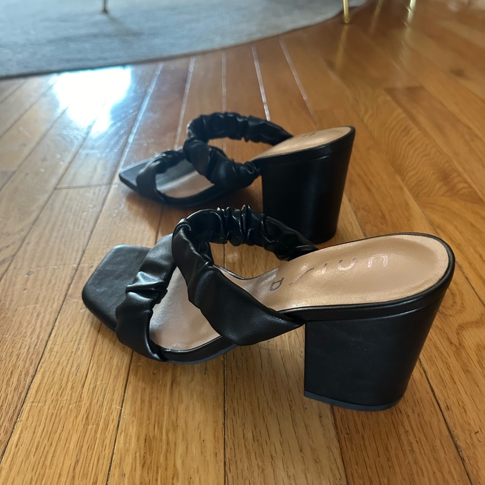 Black block heels